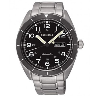 SEIKO นาฬิกาข้อมือผู้ชาย SPORTS 5 Automatic สายสแตนเลส สีเงิน/สีดำ รุ่น SRP711K1