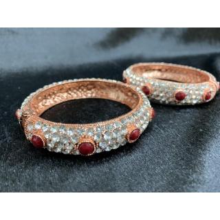 Vintage Jewelry ชุดไทยเครื่องประดับเพชรทองกำไลข้อมือคู่Gold Bracelet