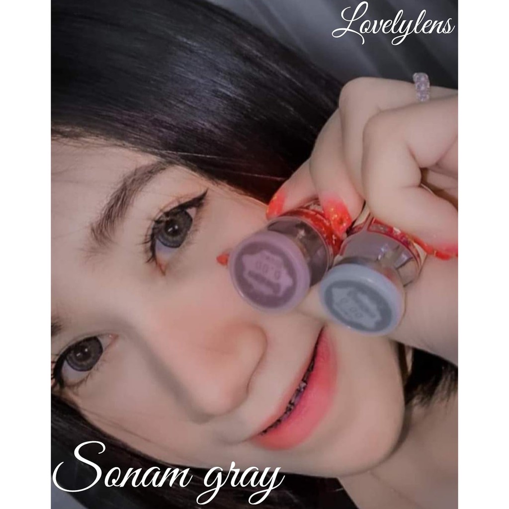 🔥 คอนแทคเลนส์ ✨ขนาดบิ๊กอาย✨Gray✨ Sonam (Lovelylens)