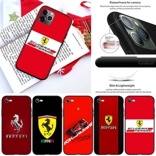 เคสโทรศัพท์มือถือ ลายโลโก้ Ferrari สําหรับ iPhone 5 5S 6 6S 7 8 11 Pro Max Plus SE XR IJ58