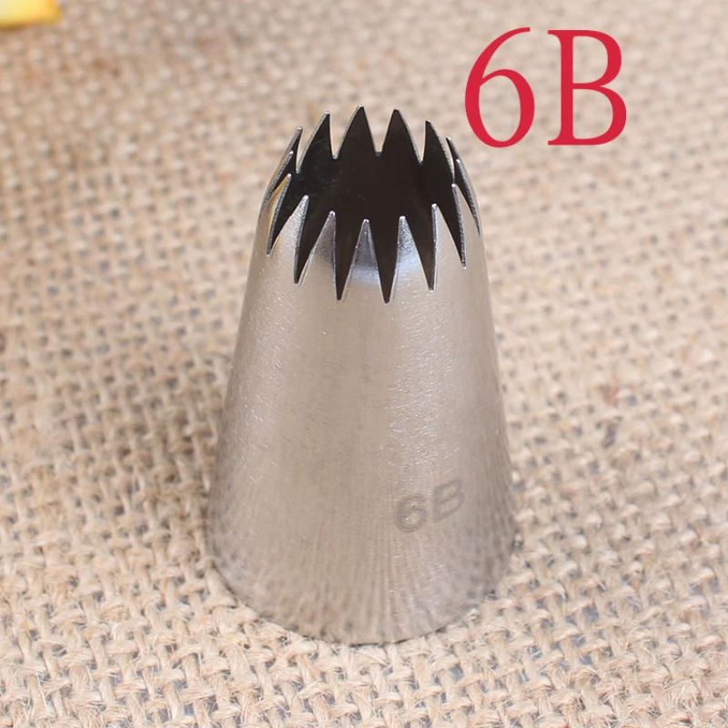 หัวบีบ6B, หัวบีบครีม6B, หัวบีบ,หัวบีบคุกกี้, หัวบีบแต่งหน้าเค้ก6B, อุปกรณ์เบเกอรี่