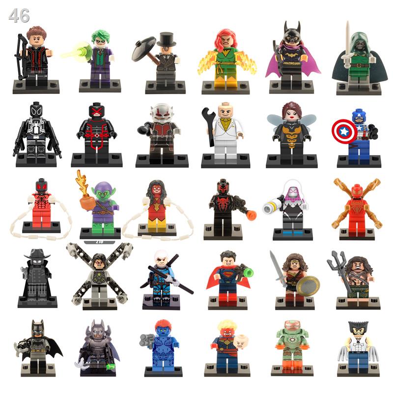 ☋┇◄Marvel DC Minifigure Superhero Lego Building Block Lightning Atomic Batman Clown Assembled Doll Toy Model
