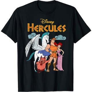 เสื้อยืดผ้าฝ้ายพรีเมี่ยม เสื้อยืด พิมพ์ลายดิสนีย์ Hercules สไตล์วินเทจ คลาสสิก