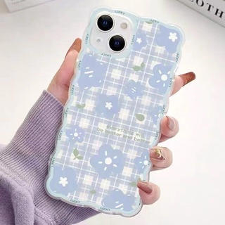 เคสโทรศัพท์มือถือ TPU แบบนิ่ม ลายดอกไม้ สีฟ้า สําหรับ Compatible For IPhone 13 12 Mini 11 Pro X XR XS Max SE 2020 6 6S 7 8 Plus