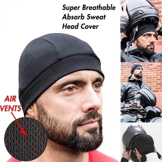 Mass Vents ดูดซับเหงื่อ Super Cool Beanie Head Cover หมวกกันน็อค Liner หมวก Buff Skull หมวก Sarung Kepala