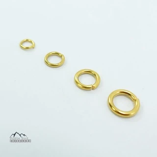 C83 (10ชิ้น) ห่วงสแตนเลสแท้ งานเลเซอร์ สีทอง ห่วงสีทอง สำหรับ สร้อยคอสแตนเลส ต่อสร้อย ห่วงห้อยพระ