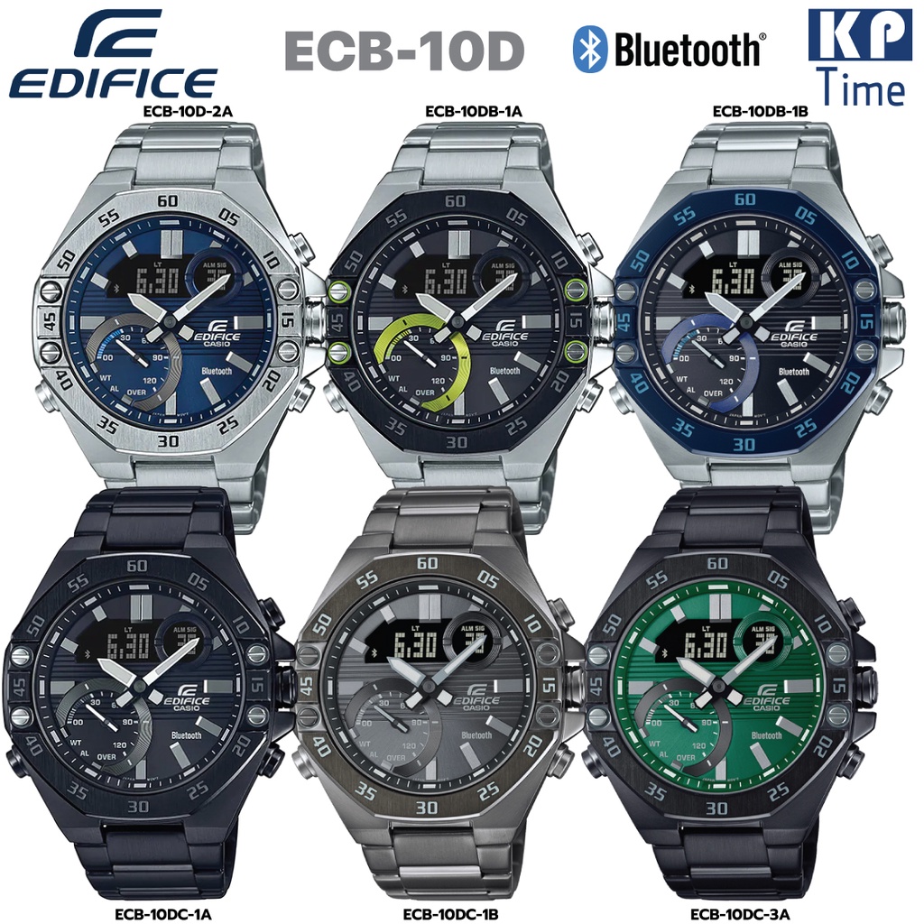 Casio Edifice นาฬิกาข้อมือผู้ชาย รุ่น ECB-10DB, ECB-10DC ของแท้ประกันศูนย์ CMG