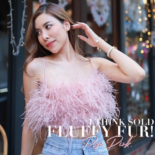 เสื้อ 𝙁𝙡𝙪𝙛𝙛𝙮 𝙁𝙪𝙧 𝙏𝙤𝙥 (ROSE PINK)