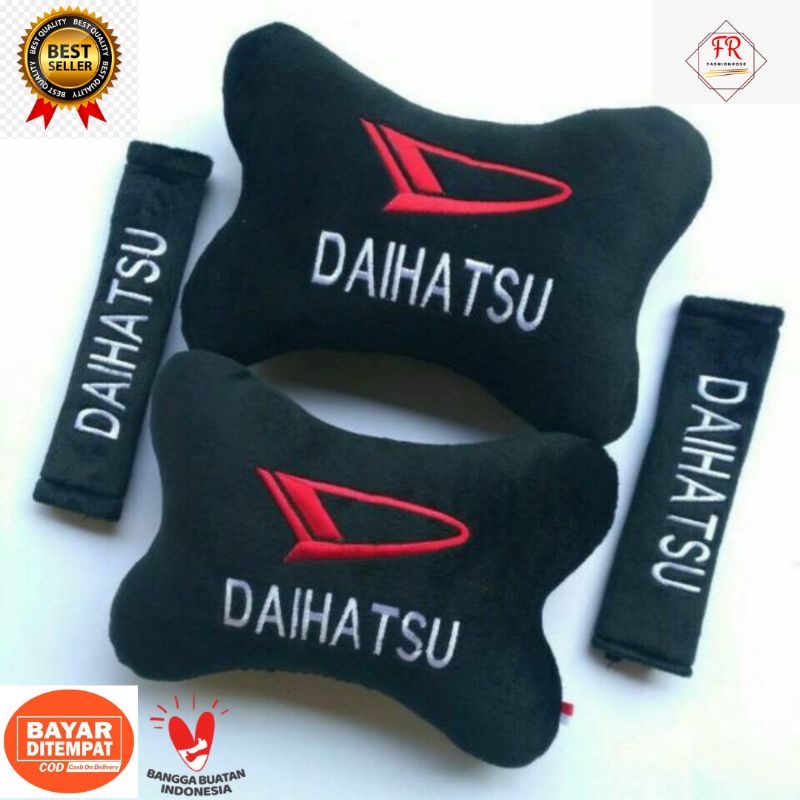 CAR PILLOW ONE SET DAIHATSU BRAND CAR PILLOW + ฝาครอบเข็มขัดนิรภัย 2 ชิ้น