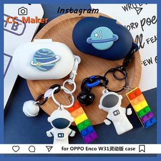 (พร้อมส่ง) เคสโทรศัพท์ แบบซิลิโคน ลายนักบินอวกาศ สําหรับ Oppo Enco W11