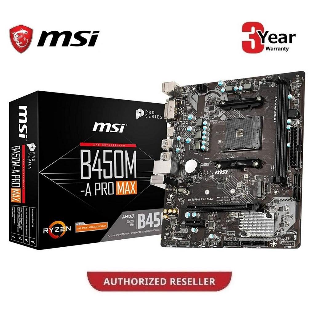 เมนบอร์ด MSI B450M-A PRO MAX AMD AM4