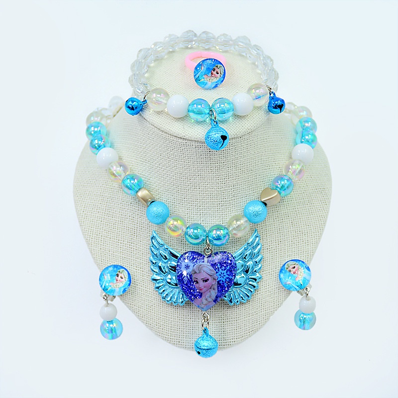 [Frozen] เครื่องประดับ สร้อยคอ สร้อยข้อมือ ต่างหู แหวน เจ้าหญิงเอลซ่า สําหรับเด็กผู้หญิง ราคา ถูกที่สุด ดีลบีเคเค แกลเลอรีภาพที่ 4