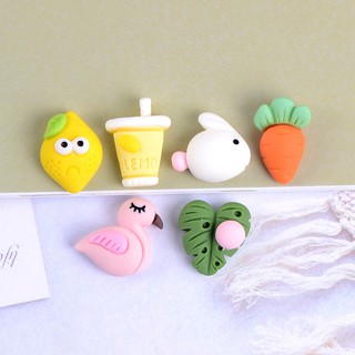 [Cream mobile phone case accessories] ins lemon bunny flamingo simulation diy handmade cream glue mobile phone case material package resin accessories