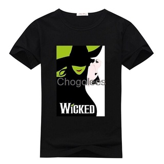 เสื้อยืดผ้าฝ้ายพิมพ์ลายขายดี เสื้อยืด ผ้าฝ้าย พิมพ์ลาย Musical Wicked สไตล์คลาสสิก สําหรับผู้ชาย