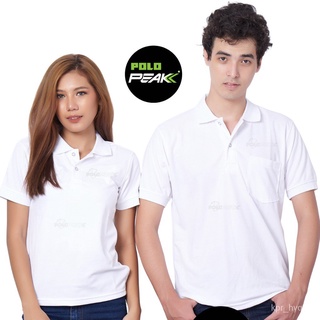 polopeak  ผู้หญิง&amp;ผู้ชาย เสื้อโปโลสีขาว สีล้วน P01-03 ucZR