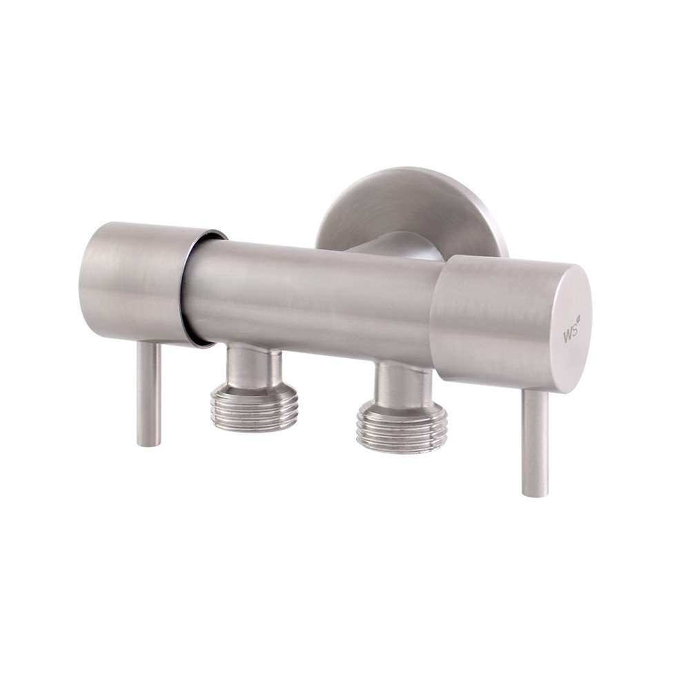 WS สต๊อปวาล์ว 2 ทาง วาล์วฝักบัว วาล์วฉากมุม วาล์วเปิด-ปิดน้ำ Stainless304 รุ่น Wang WS-0392