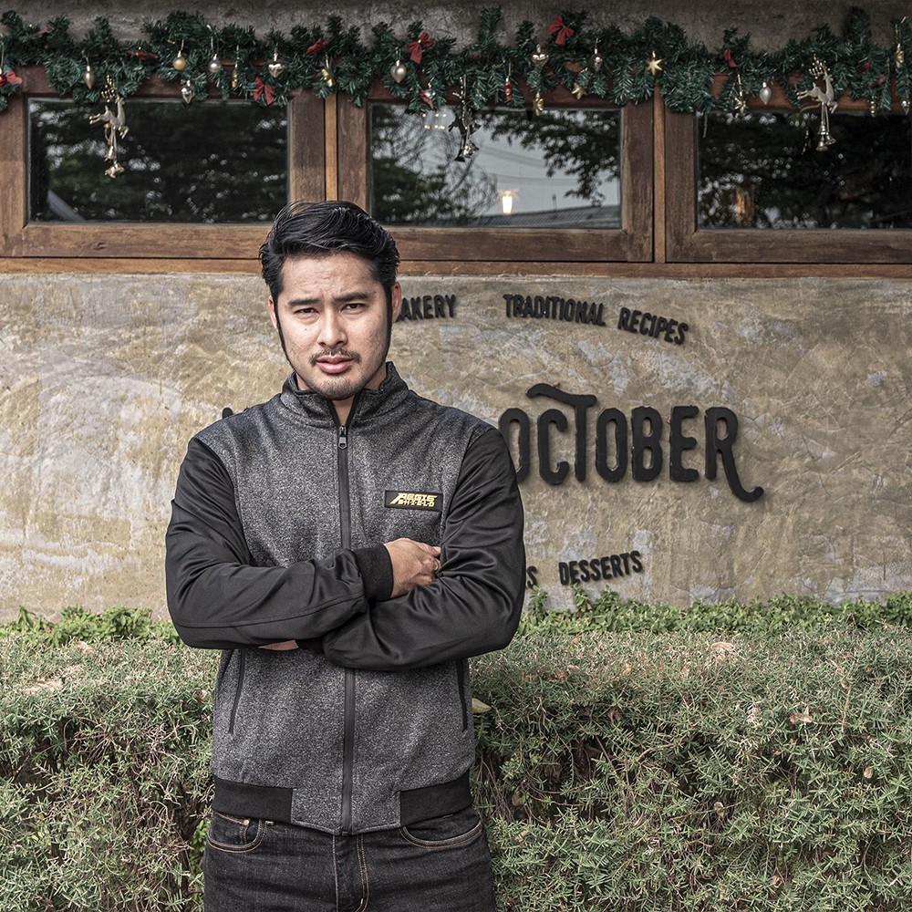 เสื้อการ์ด AEGIS MOTO เย็นใส่สบาย รุ่น All dayเทาเข้มแขนดำ