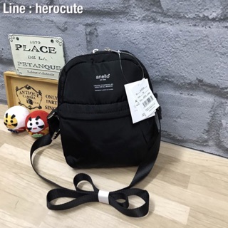 Anello Denim&amp; nylon mini shoulder bag ส่งฟรีEMS