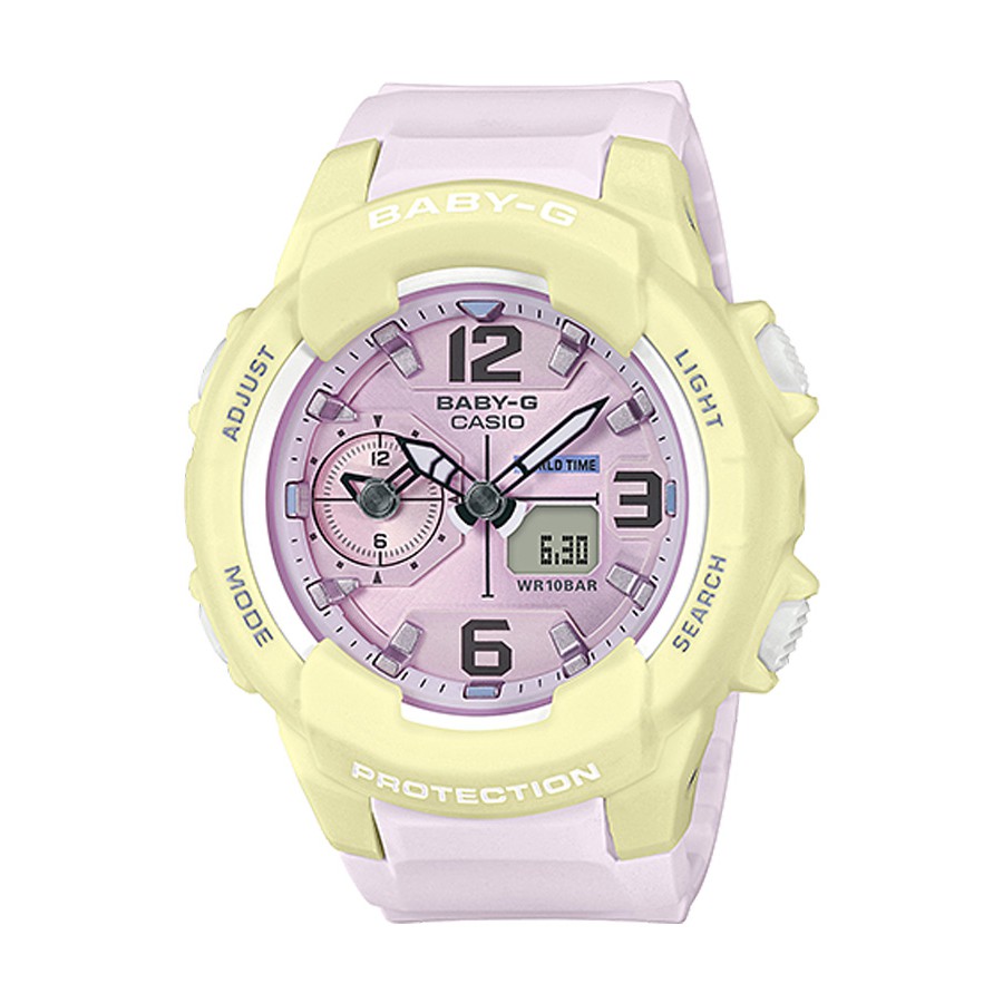 Casio Baby-G นาฬิกาข้อมือผู้หญิง สายเรซิ่น รุ่น BGA-230PC-9B - สีเหลือง