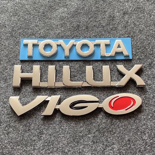 โลโก้ TOYOTA HILUX VIGO ตัวหนังสือฝาท้าย (จำนวน 3 ชิ้น)