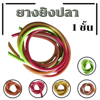 ยางยิงปลา 1ชั้น ยาว 1.10 เมตร เส้นผ่าศูนย์กลาง 12 มม. Elastic Fishing Tube มี 5 สี สีเนื้อ สีเหลือง สีส้ม สีเขียว สีแดง