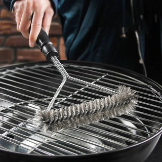 แปรงขัดตะแกรง BBQ Cleaning Brush Grill Cleaner  ขัดเตาย่าง​ แปรงลวดเหล็ก​ ขัดเตาย่างบาร์บีคิว -สินค้ามีพร้อมส่ง-