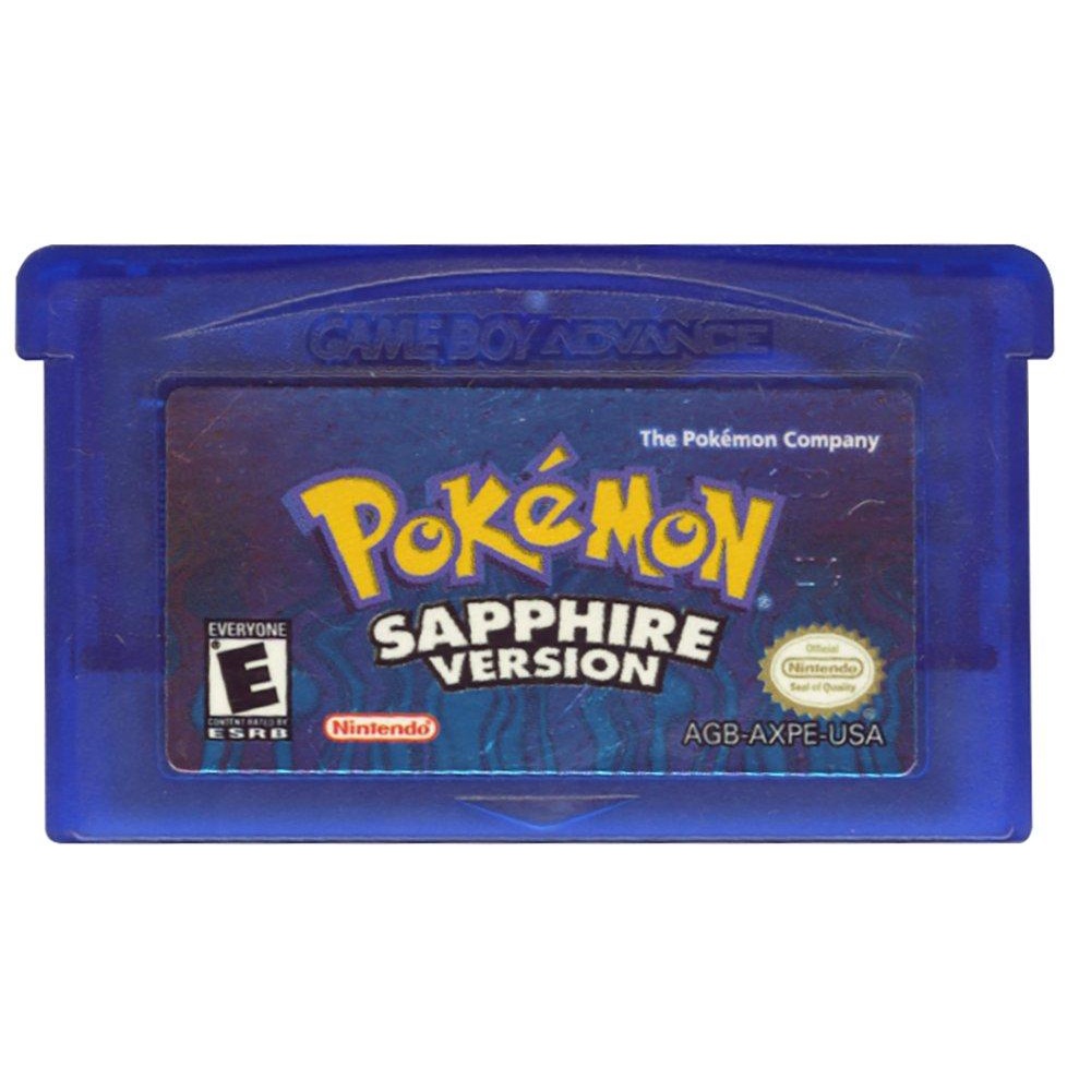 พร้อมส่ง การ์ดเกม pokemon sapphire โปเกมอน ndsl/gbc/gbm/gba/sp สำหรับเกมบอย Game Boy Advance gba pokemon emerald