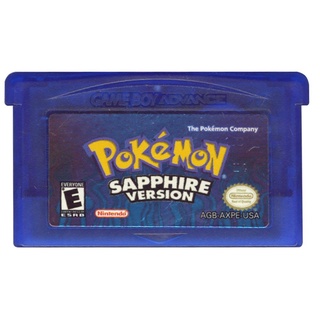 การ์ดเกม pokemon sapphire โปเกมอน ndsl/gbc/gbm/gba/sp สำหรับเกมบอย Game Boy Advance gba pokemon emerald firered fire red