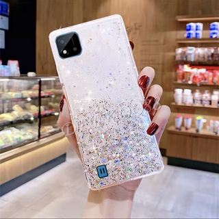 เคสโทรศัพท์มือถือ ซิลิโคนนิ่ม แบบใส แต่งกลิตเตอร์ สําหรับ Realme C11 RealmeC11 2021 2021