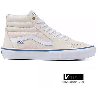 VANS SKATE SK8 HI RAW CANVAS WHITE SNEAKERS สินค้ามีประกันแท้