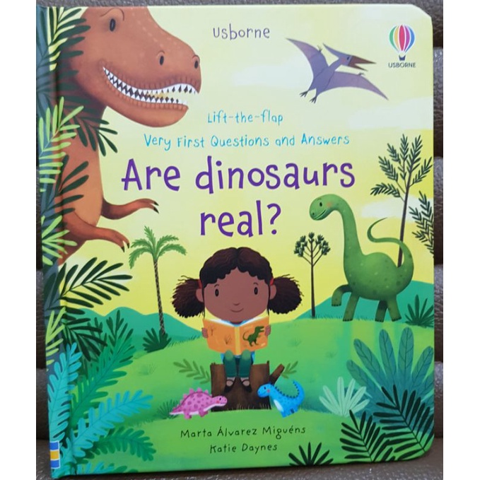 Lift-The-Flap Very First Q & A : Are dinosaurs real? ของแท้กระดาษแข็งหนาทุกหน้าของแท้นำเข้าจากประเทศอังกฤษ