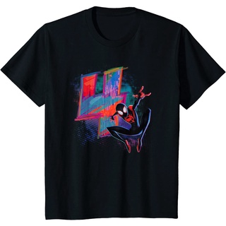 เสื้อยืด ผ้าฝ้ายแท้ ระบายอากาศได้ดี พิมพ์ลายกราฟฟิค Marvel Spider-Man Miles Morales 4th Birthday คุณภาพสูง