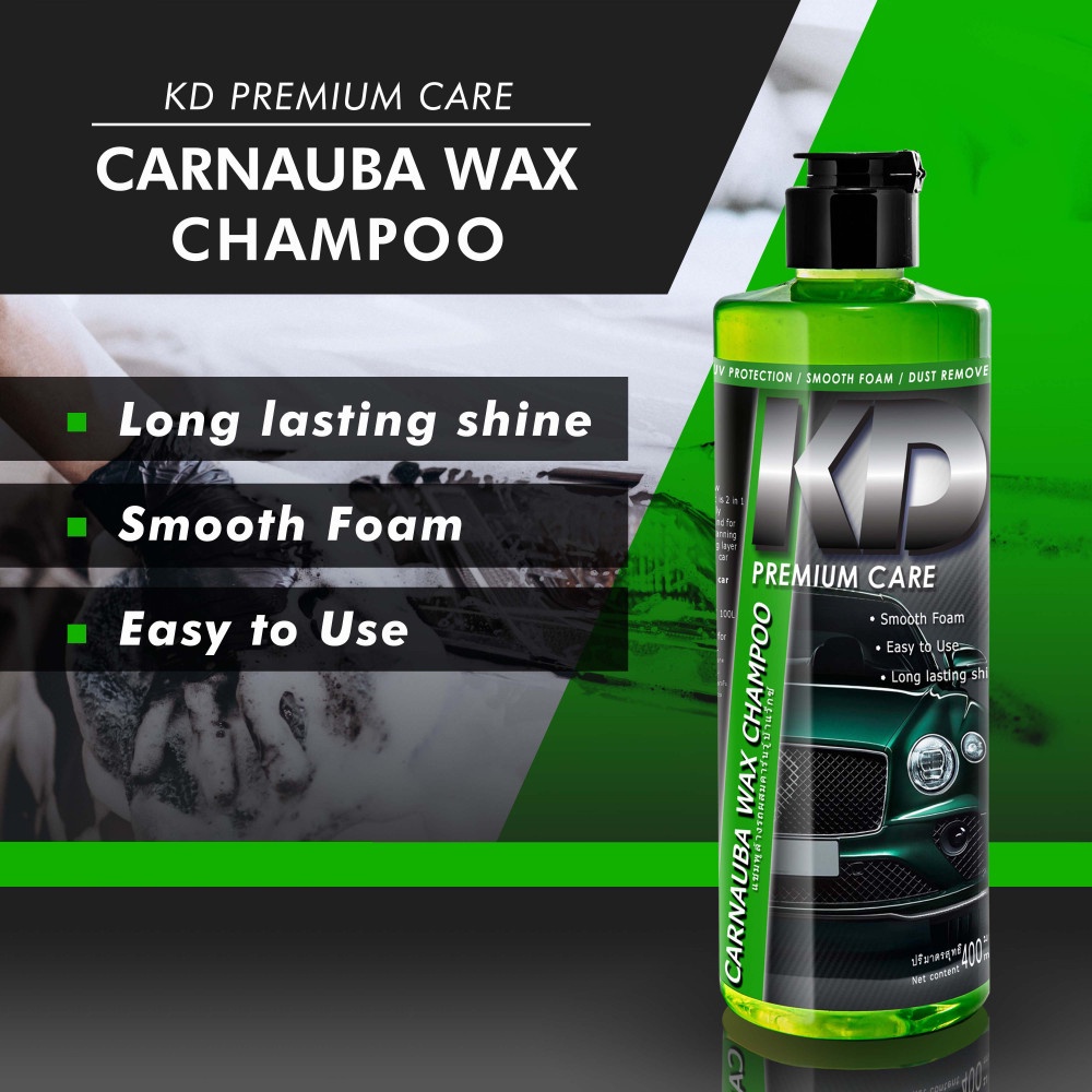 แชมพูล้างรถผสมคาร์นูบาแว็กซ์ ยี่ห้อKD Premium Care / Carnauba Shampoo