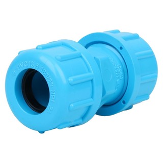 ข้อต่อ ข้อต่อยูเนี่ยน-หนา SCG 1/2 นิ้ว สีฟ้า อุปกรณ์เดินท่อ งานระบบประปา UNION PVC SOCKET SCG 1/2" LITE BLUE