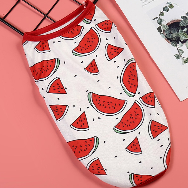 พิมพ์เสื้อกั๊กสัตว์เลี้ยงบางระบายอากาศเสื้อกั๊กสุนัขขนาดเล็กเท็ดดี้สุนัขแมวฤดูร้อนเสื้อผ้าสัตว์เลี้ยง - รูปที่ 3