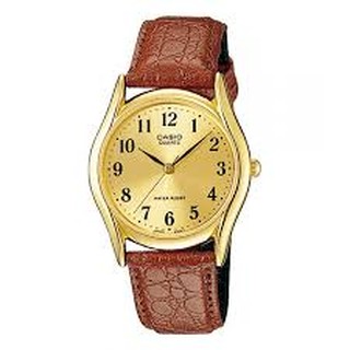 Casio นาฬิกาข้อมือผู้ชาย สีน้ำตาล สายหนัง รุ่น MTP-1094Q-9BRDF