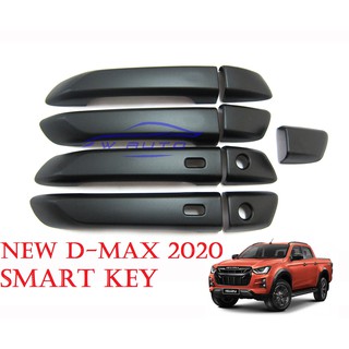 ครอบมือเปิดประตู อีซูซุ ดีแม็กซ์ MU-X 2020 2021 2022 รุ่น TOP Smart Key สีดำด้าน Isuzu New D-Max MUX ครอบมือจับ มีปุ่ม