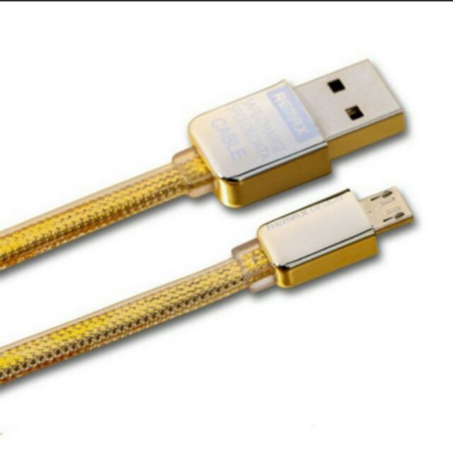 Remax สายชาร์จ Micro USB รุ่น Gold safe Speed(สีทอง) ของแท้100% ประกัน1ปี ใช้กับรุ่นSamsung J2 J6 J7และAndroid ทุกๆรุ