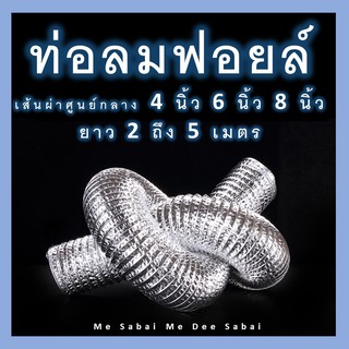 ราคาท่อลมฟอยล์ 4 / 6 / 8 นิ้ว ยาว 2 - 5 เมตร  ท่อไอเสีย ท่อดูดควันในห้องครัว ท่อเฟล็กซ์ ท่อระบายลมร้อนแอร์เคลื่อนที่