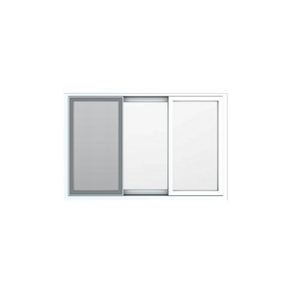 หน้าต่างเลื่อน UPVC S-F-S มุ้ง HOFFEN 180X110CM WH | HOFFEN | 2900002808971 หน้าต่าง UPVC หน้าต่าง Door and Window Sale