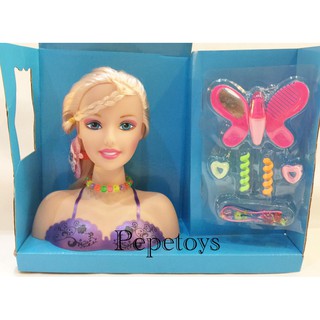 Pepetoys ตุ๊กตาครึ่งตัวพร้อมอุปกรณ์แต่งผม มีของพร้อมส่ง เก็บเงินปลายทางได้