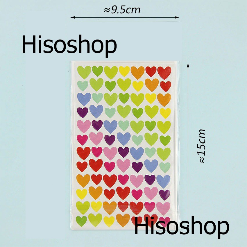 MINI HEART STICKERสติกเกอร์ลายหัวใจ สติกเกอร์อิโมจิหลากแบบหลายสีสัน น่ารักๆสำหรับวันวาเลนไทน์ ของตกแต่งไดอารี่ - รูปที่ 6