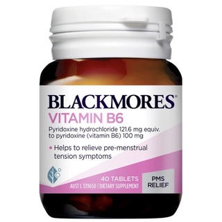 Blackmores Vitamin B6 100mg 40 Tablets New