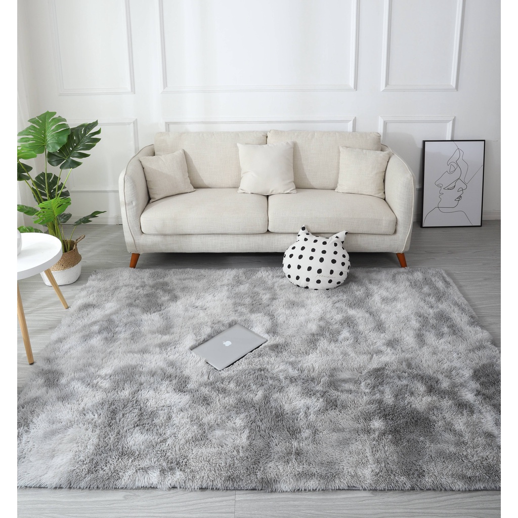Nordic Solid long Plush Carpet Rugs For Living Room Large Size Anti ...