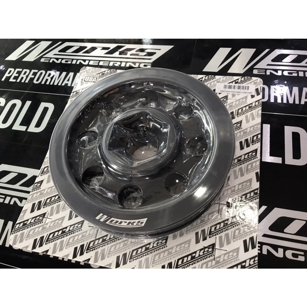 Works engineering Crank Pulley Light weight Pro-balance Civic K20A K24A K24A2 K24Z พู่เลย์หน้าเครื่อ