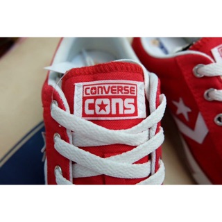 Converse Cons Star Player Pro Ox รองเท้าหนังนิ่ม สีน้ำตาล สีแดง