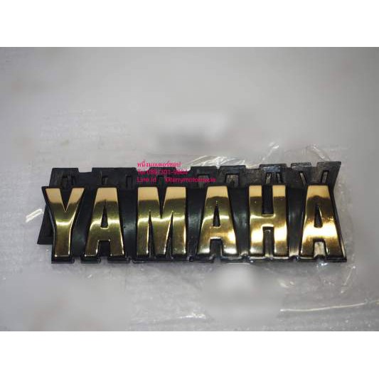 โลโก้ข้างถังน้ำมัน RXK Concord RX135 Yamaha ตราข้างถัง งานABSพื้นสีดำตัวนูนสีทอง แบบติดเทป ไม่มีรูสกรูยึด Firstmotorshop