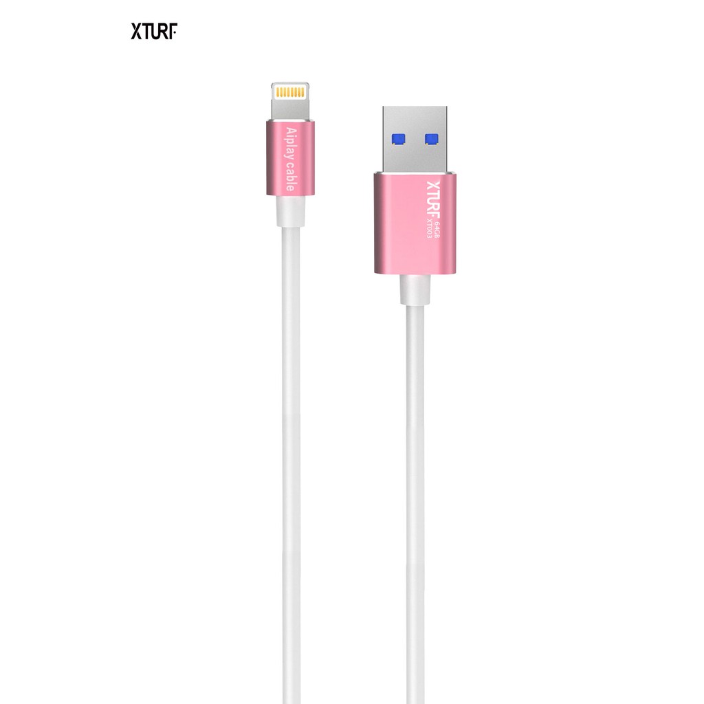 XTURF สายชาร์จ พร้อมแฟลชไดร์ฟ  DM Aiplay cable : Mobile Memory & lighting cable