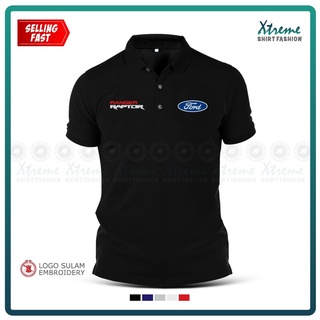 เสื้อยืดโปโล พิมพ์ลาย Sulam Ford Ranger Raptor EcoBoost V6 แฟชั่น สําหรับผู้ชาย