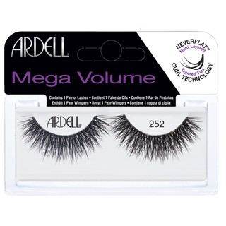 ของแท้! Ardell ขนตาสายฝอ - Mega Volume อาเดล เมกะ วอลลุ่ม 252 แลช Black - 1 คู่